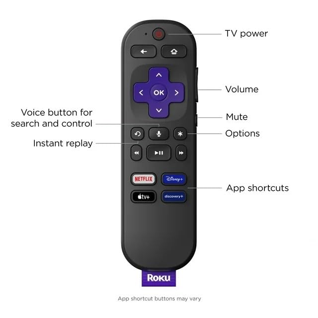 Roku Streaming Stick 4K Streaming Device 4K/HDR/Dolby Vision with Voice Remote and TV Controls