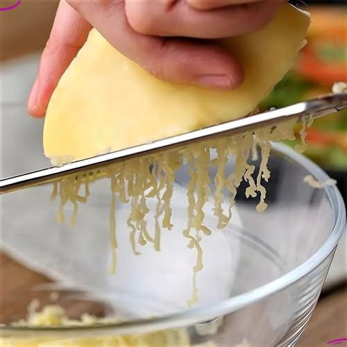 Ralador Zester para Queijos Limão Cítricos Gengibre Coco Material Inox Leve e Fácil de Manusear