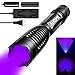AHOME V10 UV 395nm Blacklight Flashlight [Purple Head] & [USB Rechargeable] Black Light Ultraviolet LED Lamp, Scorpion Finder & Pet Urine Detector with Charging Cable