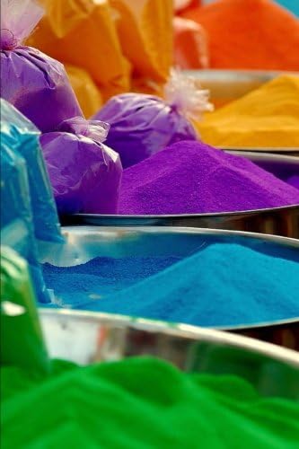 Bright Rangoli Holi Powders India Journal: 150 Page Lined Notebook/Diary