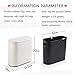 8 Liters / 2.6 Gallon Nordic Style Creative Spring Top Cover Type Pop Cover Waste Waste-Basket Plastic with lid Bathroom Kitchen Bedroom Office Oval Split Trash Can (White, 8 L/2.6 Gallon)