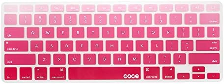 COCE Pink Gradient MacBook Keyboard Cover for MacBook Pro 13" 15" 17" (with or w/Out Retina Display) iMac Apple Wireless Keyboard and MacBook Air 13" NOT FIT for 2016 New Model (Pink Gradient)