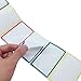 SUNHE 300pcs Plain Name Tag Labels Colorful Border Name Tag Stickers, 3.5