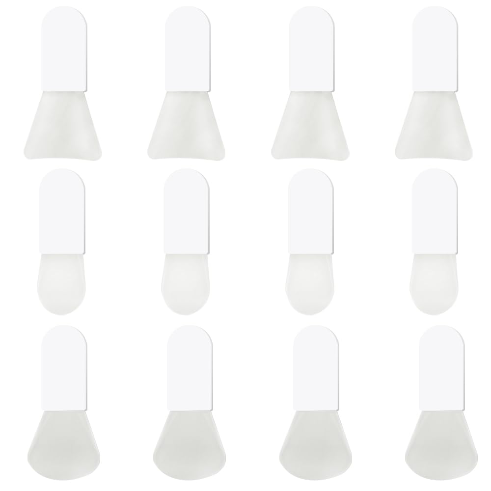 Face Mask Applicator Brushes,Flexible Facial Mud Mask Applicator Brush YuCool Mini Silicone Face Mask Brush Makeup Spatula Portable Beauty Tools Soft Small Mask Brush-12 PCS