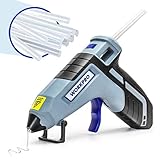 WORKPRO Cordless Hot Glue Gun, Fast Preheating Glue
