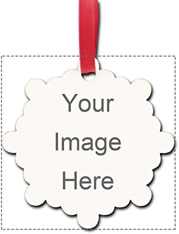 Design Printable Christmas Ornament Add Your Own Picture or Text Custom PersonalizedHardboard Snowflake Ornament