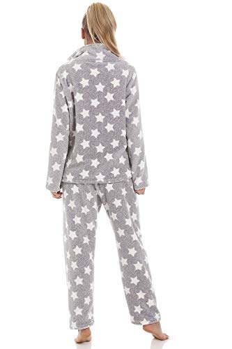 CAMILLE-Set-di-pigiami-in-Pile-morbido-a-Maniche-lunghe-a-Maniche-lunghe-per-Donna