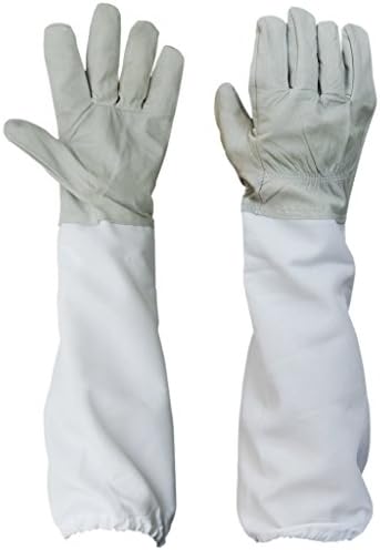 HLPB Premium One Pair Beekeeping Protective Gloves with Vented Long Sleeves 4.33