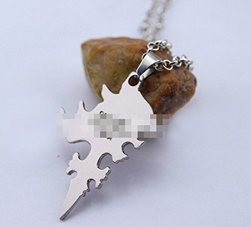Qinol Final Fantasy Wolf Head Cross Necklace Cosplay Accessory Pendant - Image 4