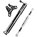 Pro-Bike Tool Mini Bike Pump with Gauge - Fits Presta & Schrader - Accurate Inflation - Mount Kit incl. - 100 PSI