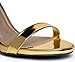 Ankle Strap High Heel - Sleek & Elegant Strappy Sandal - Formal, Dress, Wedding Shoes - High Heel – Classic Comfortable Design,Gold Shiny,8 B(M) US