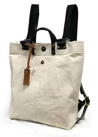 Amazon 日本製 本革 帆布 リュック 白 ホワイト レディース メンズ