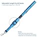PETBABA Short Dog Leash, 2ft Heavy Duty Reflective Adjustable Strong Lead, Soft Padded Traffic Handle, for Walking Training Medium Large Dog That Pull - Blue