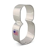 Ann Clark Number Eight / #8 Cookie Cutter - 3.4 Inches - US Tin Plated Steel