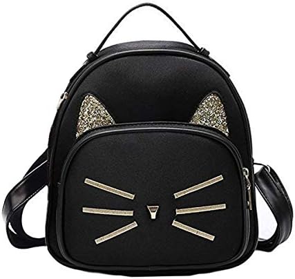 Teen Girls Cute Cat Velvet Backpack