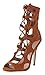 Breckelle's Womens Peep Toe Lace up Gladiator Cage Cut Out Stiletto Heel Pump Sandal