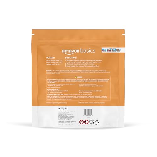 AMAZON BASICS LAUNDRY DETERGENT PACS, FRESH SCENT, 120 COUNT (PREVIOUSLY SOLIMO)