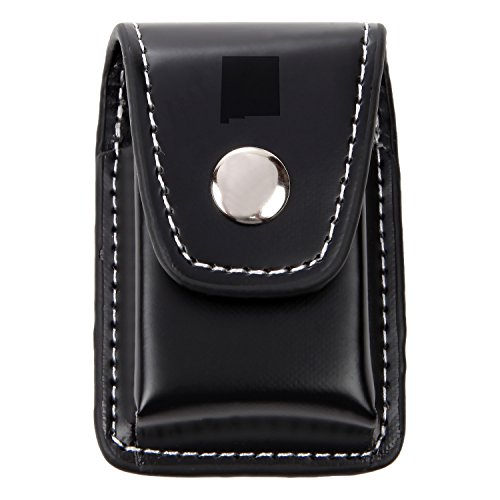 New Mexico Black Leather Lighter Case – Leather Lighter Pouch with Laser Etched Design – Lighter Case with Belt Loop and Easy Snap Closure – Great Gift Idea