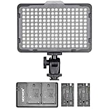Neewer Dimmable 176 LED Video Light with 2-Pack