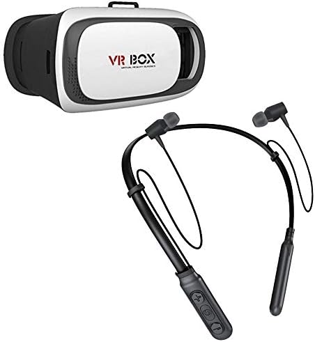Rednix B11 Wireless Magnetic Bluetooth Neckband with Vr Box 3D(Color May Vary)