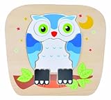 Discovery Toys Night Owl 2-Sided Wooden Puzzle