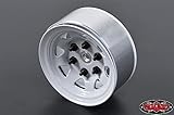 RC4WD Z-W0035 Stamped Steel 1.55 Stock White Beadlock Wheel