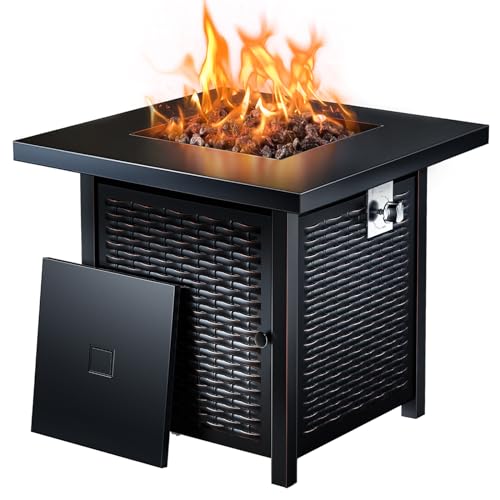 Ciays Propane Fire Pits 28 Inch Outdoor Gas Fire Pit, 50,000 BTU Steel