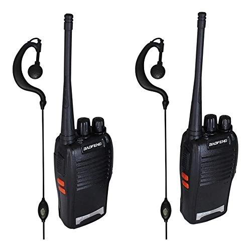 Kit 2 Rádio Comunicador Walk Talk HT UHF 16 Canais Baofeng