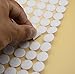 Vkey 720pcs 0.62in Diameter Sticky Back Coins Self Adhesive Dots Tapes (White) Compatible with Hook Loop