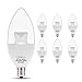 TGMOLD Candelabra LED Bulb, Dimmable 60W Equivalent (6W), Daylight 4000K Candelabra Base E12, Decorative Candles 500LM, 120 Degree Beam Angles, Chandelier Light Bulbs With Home Lamps-6 PACK