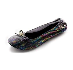 Women's Foldable Travel Ballet Slip On Shoes Roll