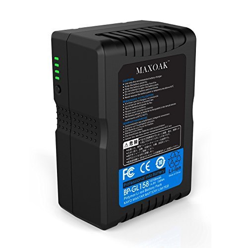 Maxoak 158wh 10700mah 14.8v v mount battery with adapter charger …