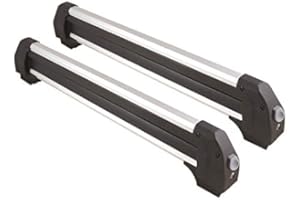 NIJI 30" Aluminum Universal Ski & Snowboard Roof Rack, Ski Board Roof Carrier, Fits for Most Vehicles Equipped Crossbars, Fit