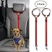 BWOGUE 2 Packs Dog Cat Safety Seat Belt Strap Car Headrest Restraint Adjustable Nylon Fabric Dog Restraints Vehicle Seatbelts Harness Red