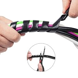 Spiral Cable Wrap, 65 Ft 5/32" Spiral wrap for