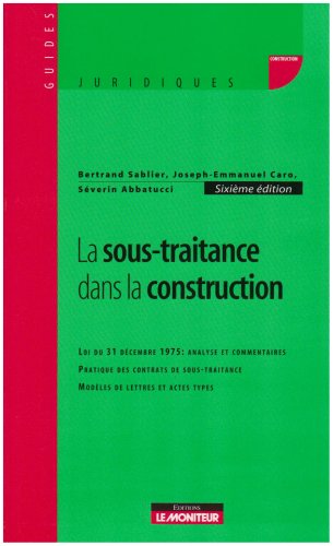 La  sous-traitance dans la construction