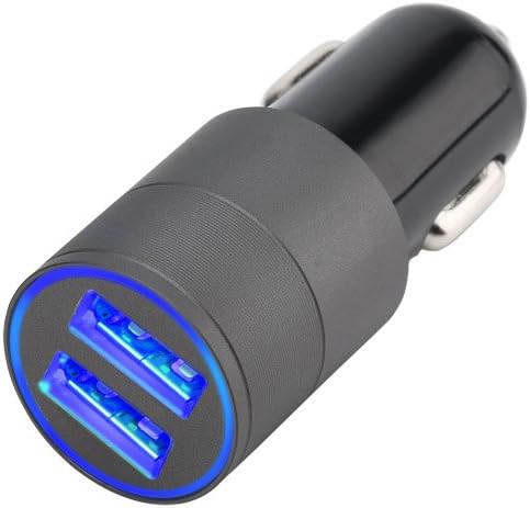 Black - Dual USB Car Charger 3.1 A, for iPhone 8 / 7 / Plus, iPad Pro / Air 2 / mini, Galaxy Note 8 / S8 / S6 / Edge / Plus, Note 5 / 4, LG, Nexus, HTC Power Drive 2 and More