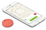 Chipolo Plus Smart Keyring Bluetooth Tracker, Phone Finder, Key Finder, Wallet Finder, Item Finder - Coral Red