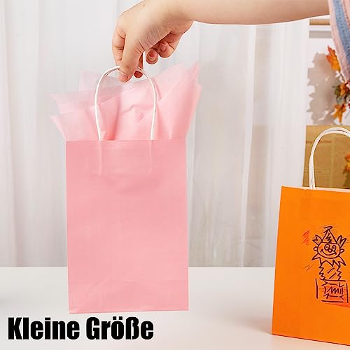 Koogel 26 Stück Bunte Mitgebsel Tüten, Bunte Geschenktüten Regenbogen Papier Candy Tüten Süßigkeiten Tüten Geschenktaschen für Kindergeburtstag Hochzeitsfeie