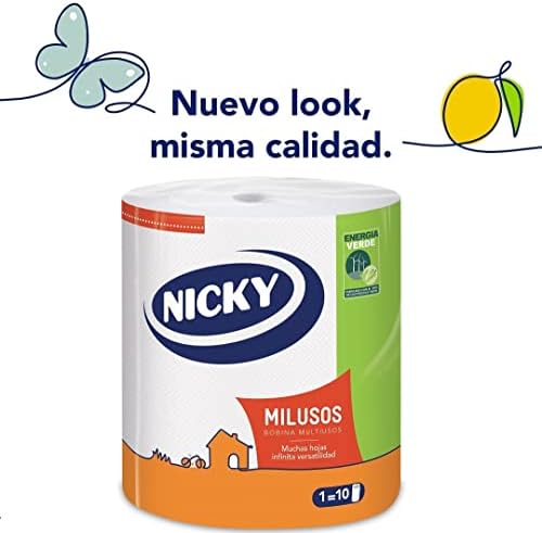 Milusos, 6 Rollos de Papel de Cocina, 2 Capas