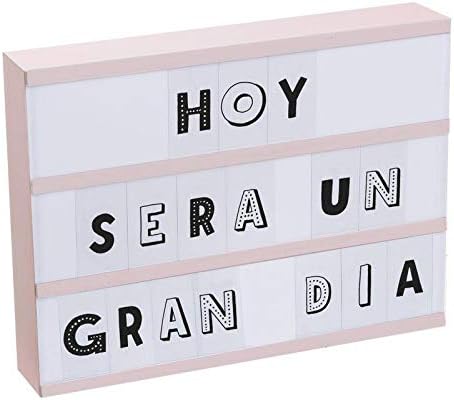 DCASA Caja de luz 87 letras rosa - Luz de compañía: Amazon.es: Bebé