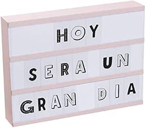 DCASA Caja de luz 87 letras rosa - Luz de compañía : Amazon ...