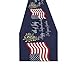 InterestPrint Independence Day USA Flag Cotton Table Runner Placemat 16 x 72 inch, American July of 4th Table Linen Cloth for Office Kitchen Dining Wedding Party Home Decor
