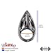 LeLuv 1.75 Inch Cock Ring Teardrop Chrome Metal Clit Perenium Massager