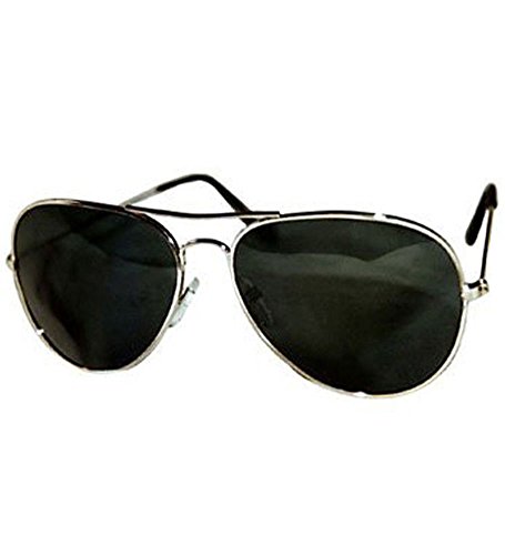 Black Guitar Player Costume Accessory Felt Top Hat-Aviator Sunglasses by Funny Party Hats