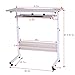 Folding Laptop Table TV Tray Mobile Side Table, Adjustable Movable with Wheels, Portable Laptop Stand for Bed Sofathumb 3