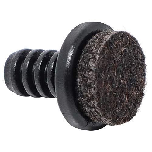 Adsamm® / 16 x Felt glides for tubes/black/Ø 8-9 mm/round/Premium quality ripped inserts with felt for tubular steel chairs