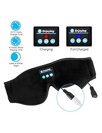 Sleep Headphones, 3D Sleep Mask Bluetooth 5.0 Wireless Music Eye Mask, LC-dolida Sleeping Headphones for Side Sleepers, with Ultra-Thin HD Stereo Speakers Perfect for Sleeping, Air Travel, Meditation