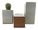 Square Concrete Succulent Planters/Air Plant Holder/Vase. (set of 3) Natural Gray.Cement Succulent pots. Modern Planter set