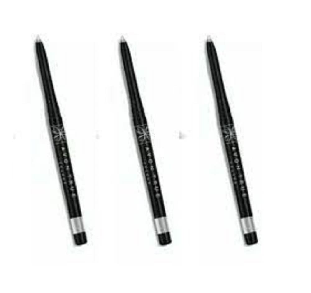 3x Avon True Colour Glimmerstick Eye Liner | Rare Shades | Discontinued (3 Pack) (Silver Lights)